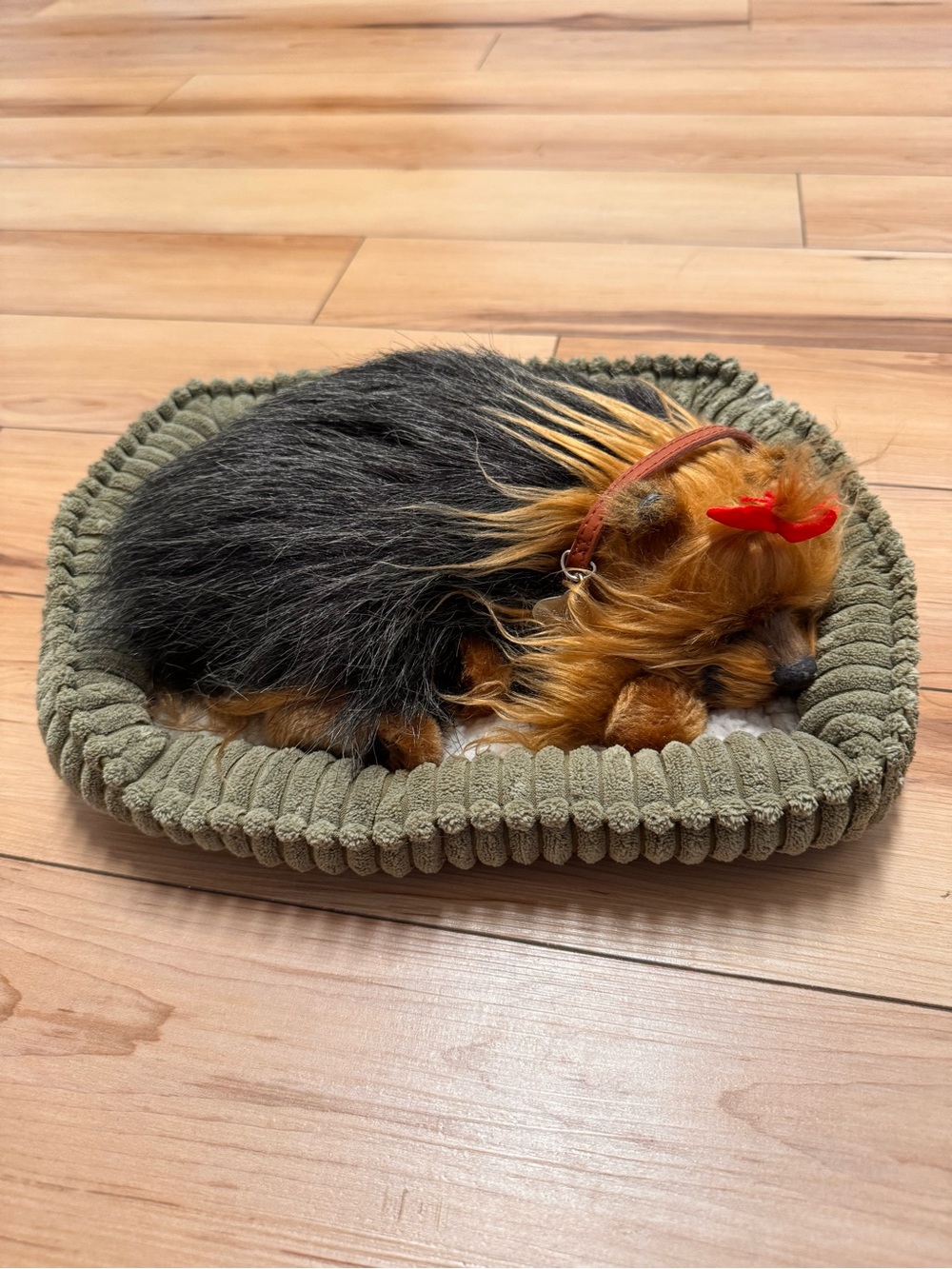 Perfect Petzzz Yorkie with pet bed (untested) and dog collar